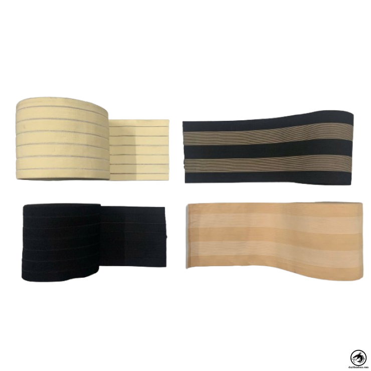 DÂY THUN KIỂU BẢN LỚN DÙNG LÀM ĐAI NỊT BỤNG VÀ DÂY ĐAI VÁY ĐẦM , ĐAI LƯNG